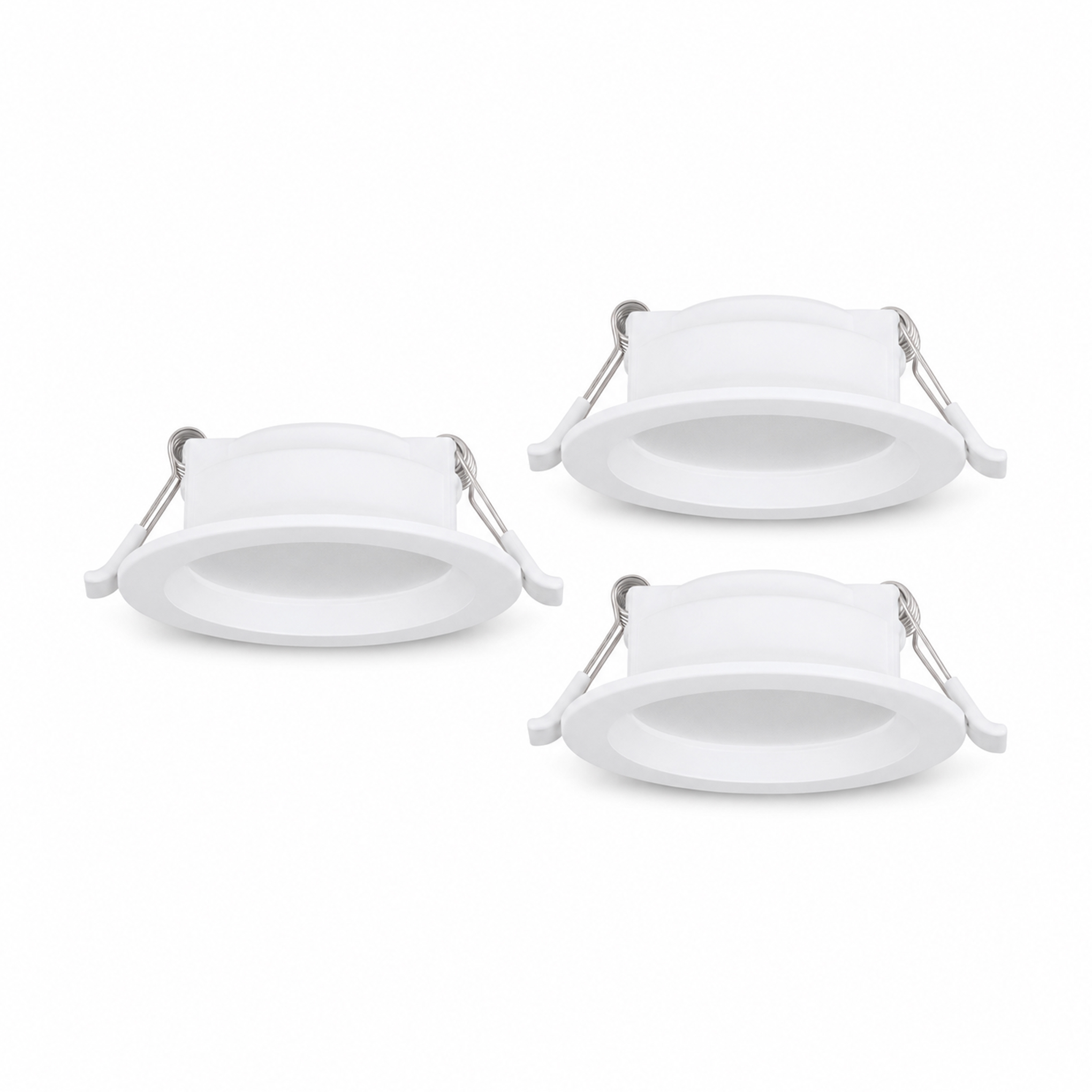 Pack 3 Focos de Encastrar 4W Ø86 6500K Branco