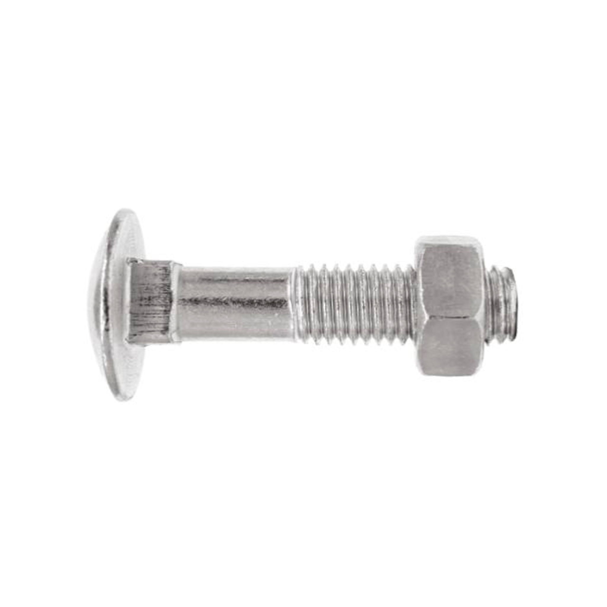 Parafuso de Cabeça Redonda Pescoço Quadrado e Porca Sextavada 603/934 Zincado 10un