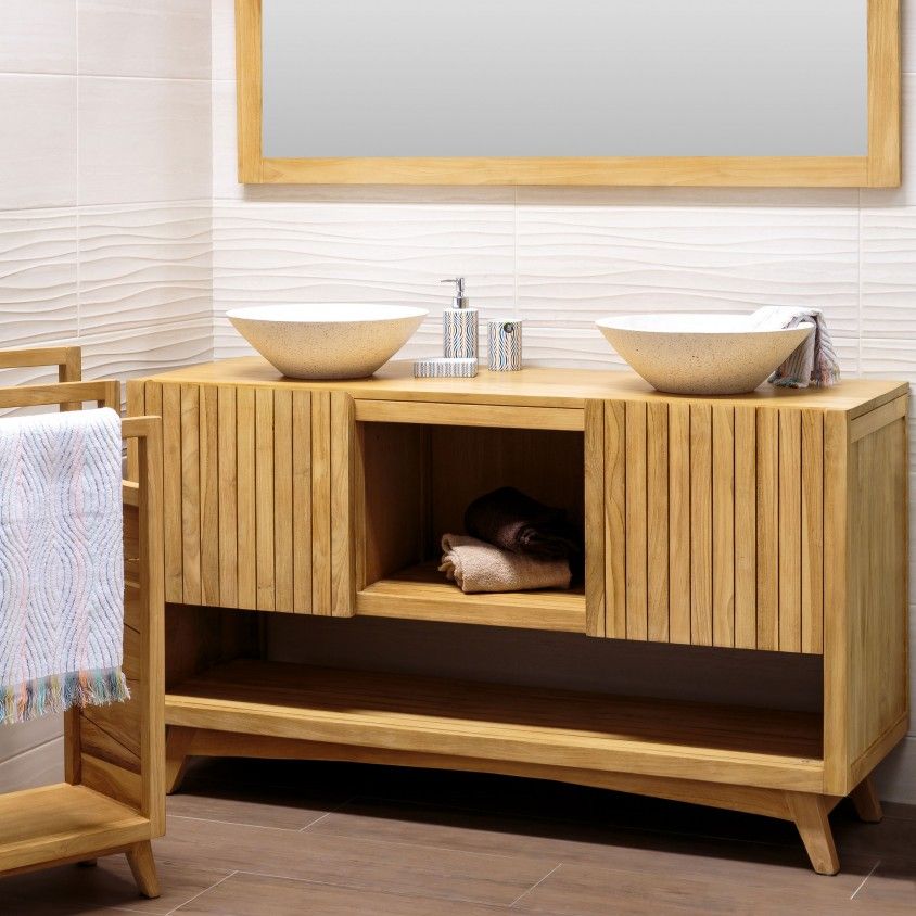 Móvel de Casa de Banho com 2 Lavatórios Ritan Móvel de Casa de Banho com 2 Lavatórios Ritan