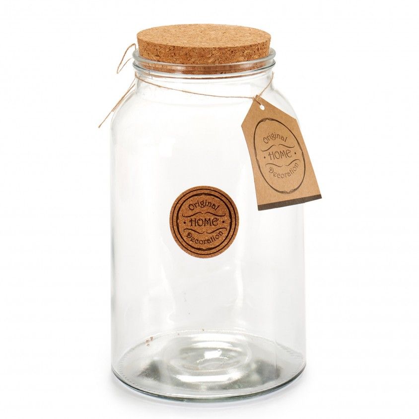 Frasco de Vidro com Tampa de Corti�a