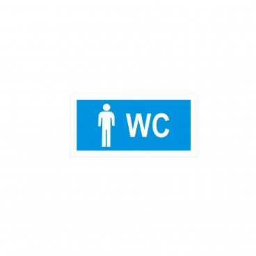 Sinal de Informação WC Homens em PVC Opaco