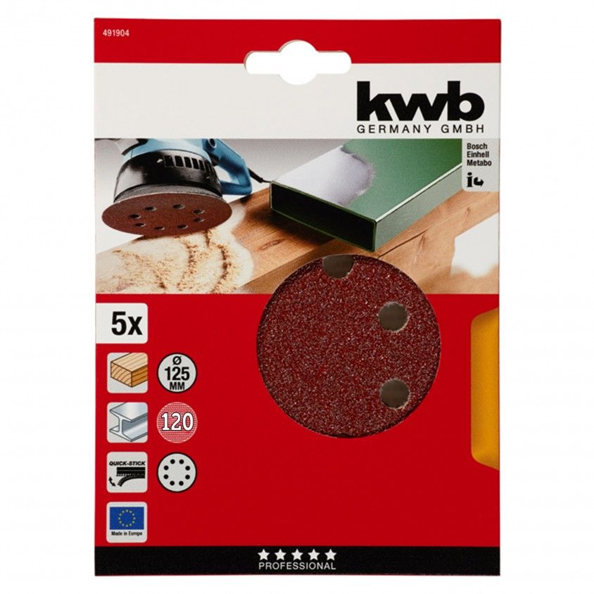Kwb Kit 5 Lixas Ø125mm