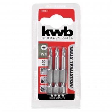 Kwb Conjunto 3 Bits PZ Industrial 50mm