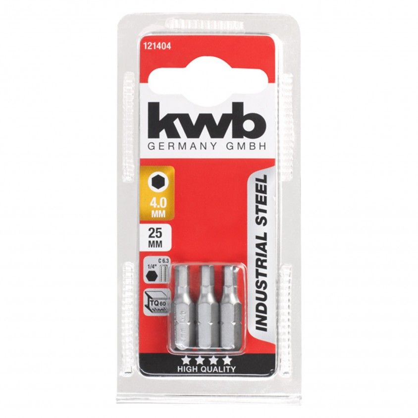 Kwb Conjunto 3 Bits HEX Industrial 25mm