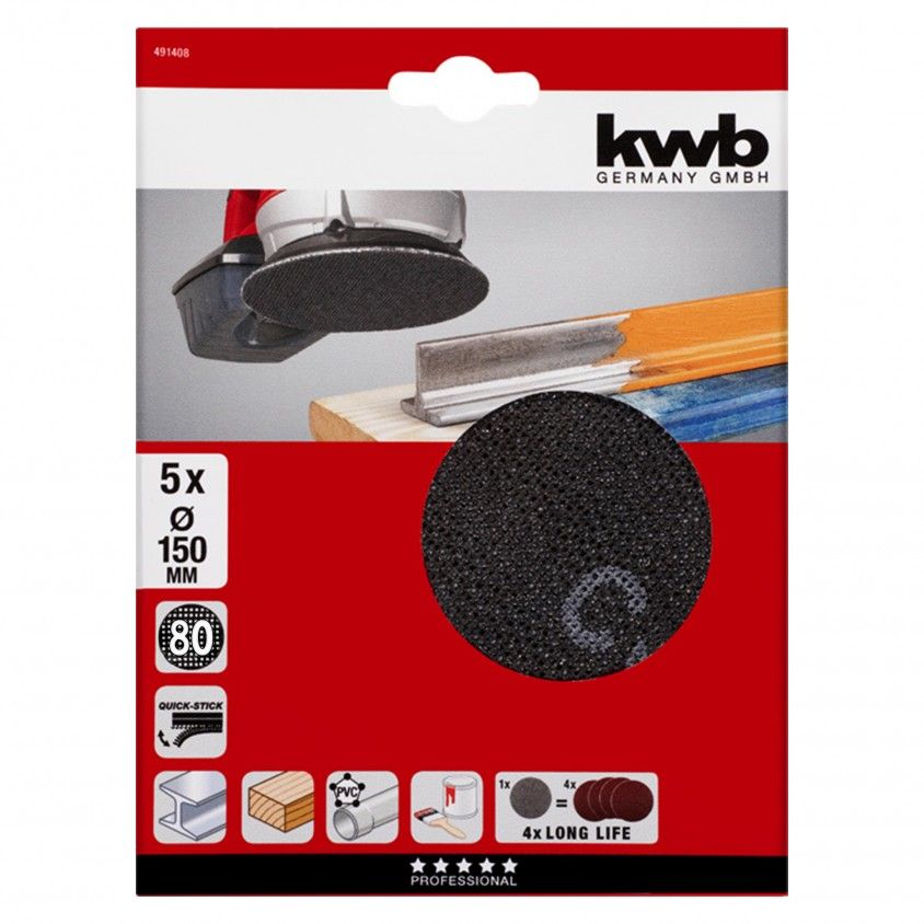 Kwb Kit 5 Lixas com Velcro Ø150mm
