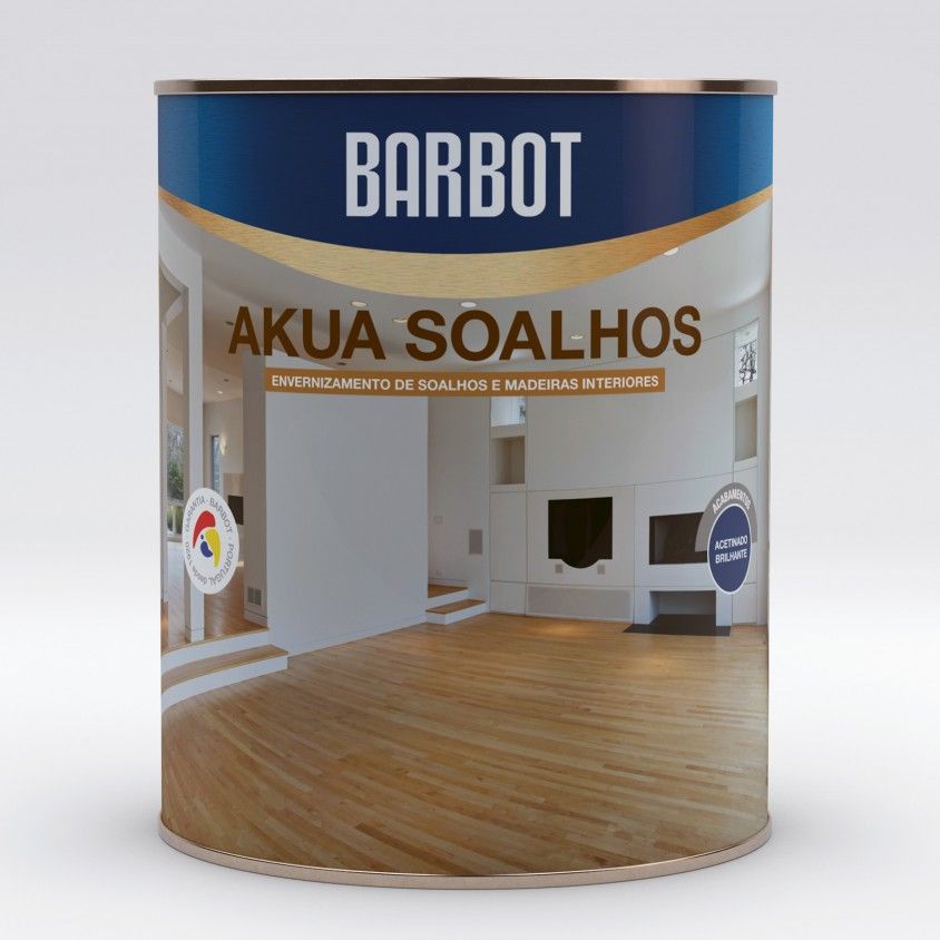 Verniz Aquoso Barbot Akua Soalhos Brilhante 0.75L