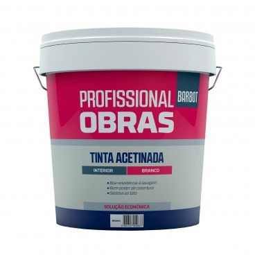 Tinta Acetinada Interior Barbot Profissional Obras 15L Tinta Acetinada Interior Barbot Profissional Obras 15L