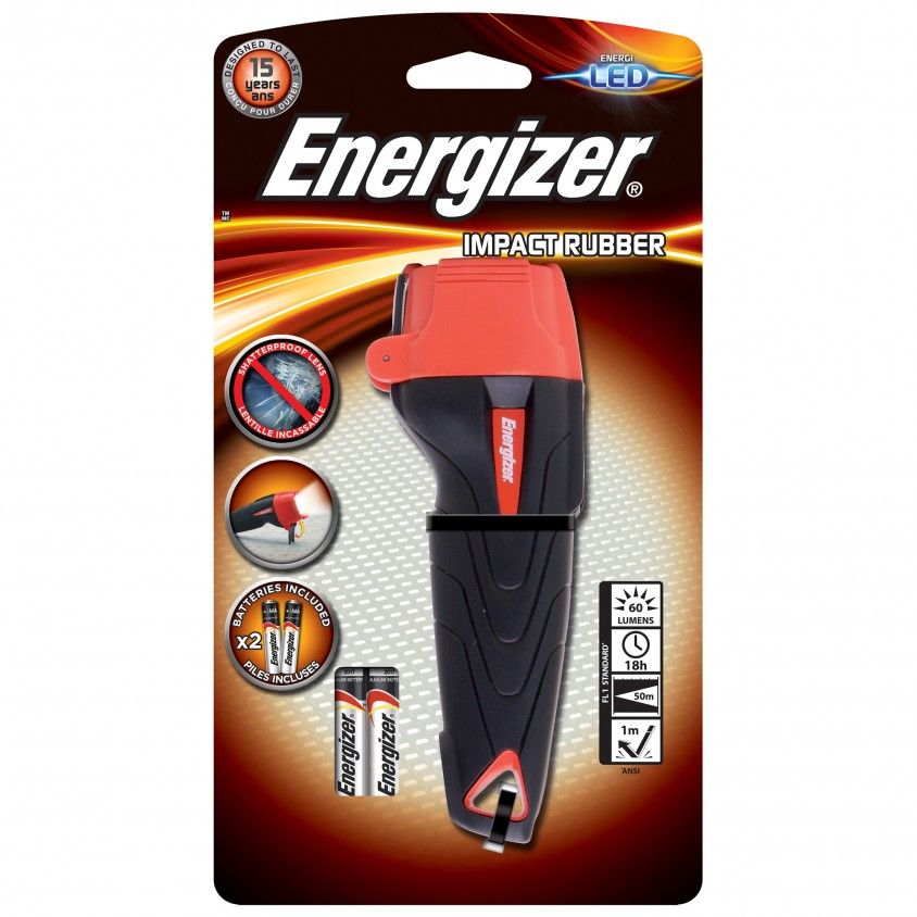 Lanterna Led Energizer Impact Rubber 2AAA