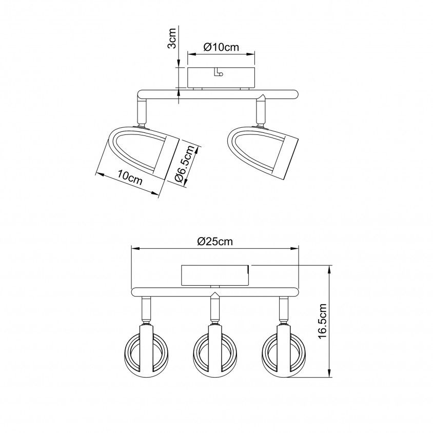 Plafon Led Globo Rodrik 3x5W