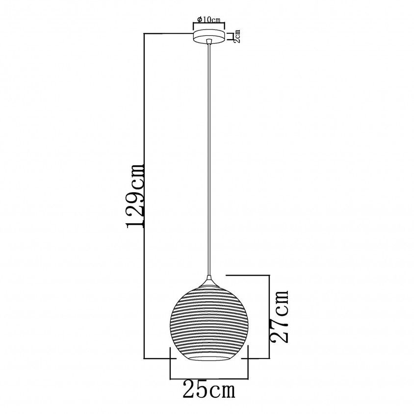 Suspenso Globo Jorah 1x60W 25cm