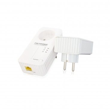 Pack 2 Adaptadores PLC 500Mbps com Tomada Extra