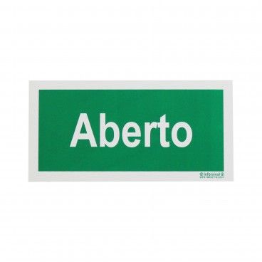 Sinal de Informao Aberto/Fechado PVC Opaco
