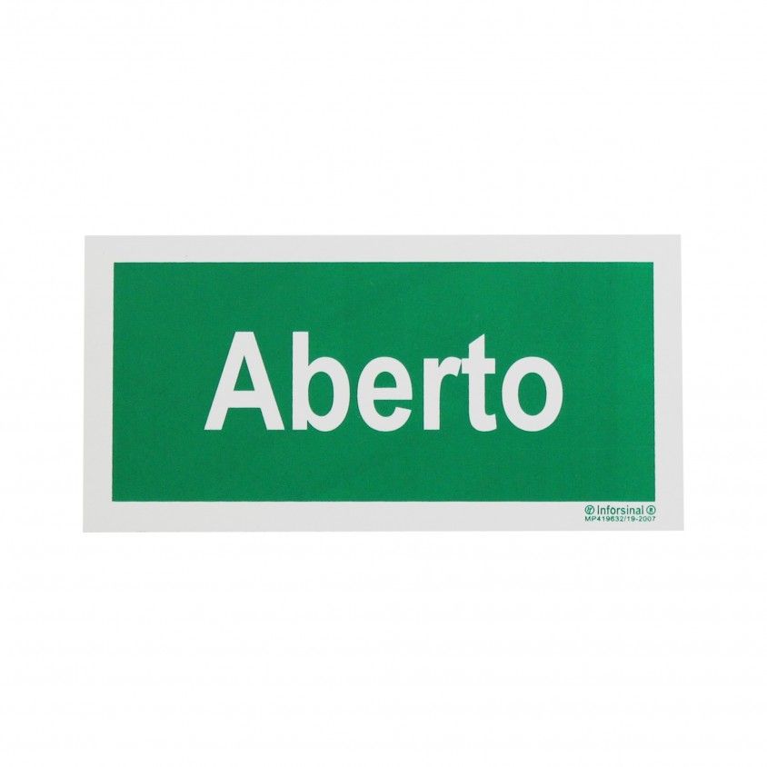 Sinal de Informao Aberto/Fechado PVC Opaco