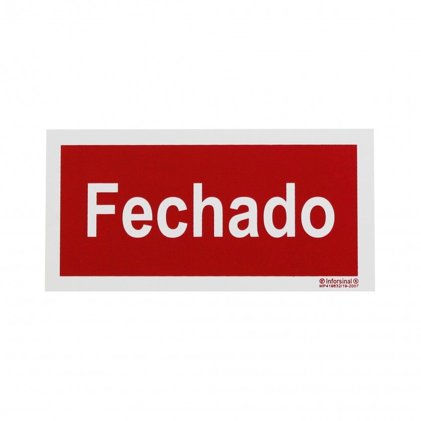 Sinal de Informação Aberto/Fechado PVC Opaco Sinal de Informação Aberto/Fechado PVC Opaco