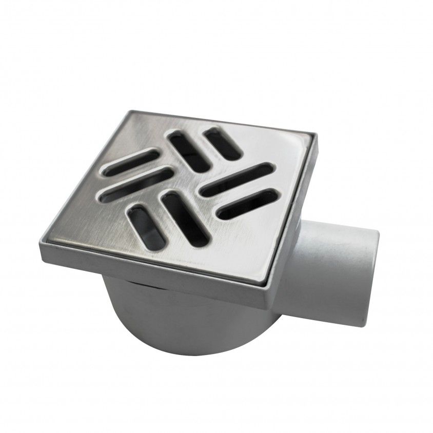 Ralo Sinfonado com Grelha Inox e Descarga Lateral Orientvel 50mm