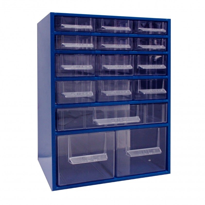 Estante Metalo-Pl�stica N�15 com 15 Gavetas