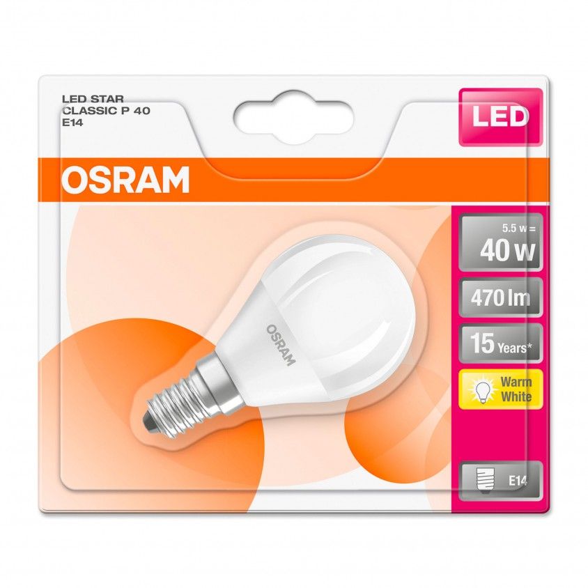 Lmpada LED Filamento Osram Star Classic P 40 E14 5.7W 470Lm