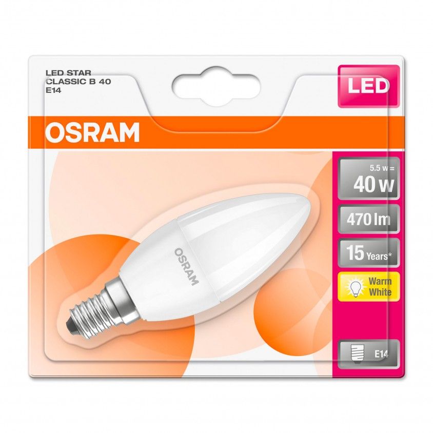 Lmpada LED Osram Star Classic B FR 40 E14 5.7W 470Lm