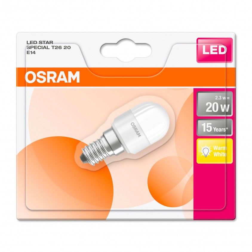 Lmpada LED Osram Star Special T26 FR 20 E14 2.3W 200Lm