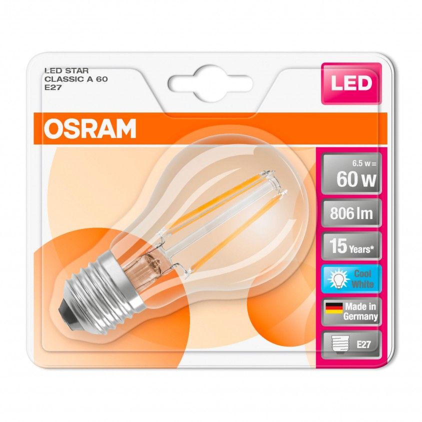 Lmpada LED Filamento Osram Star Classic A 60 E27 7W 806Lm