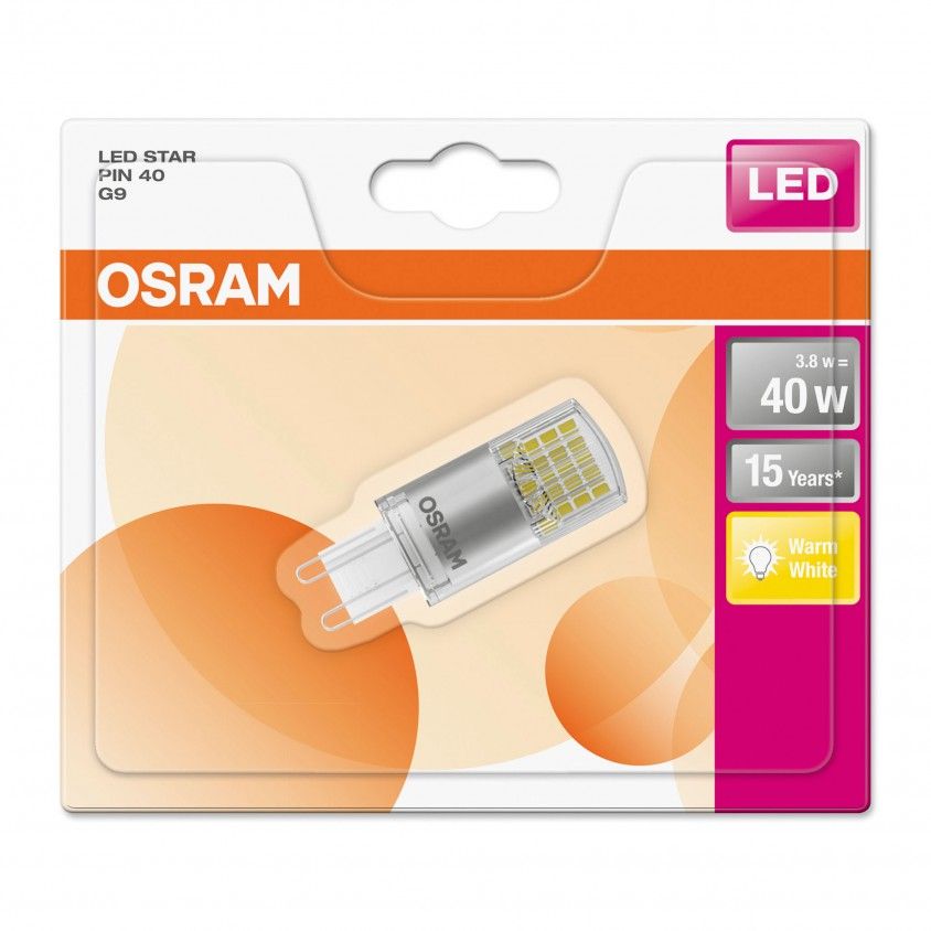 Lâmpada LED Osram Star Pin CL 40 G9 3.8W 470Lm Lâmpada LED Osram Star Pin CL 40 G9 3.8W 470Lm