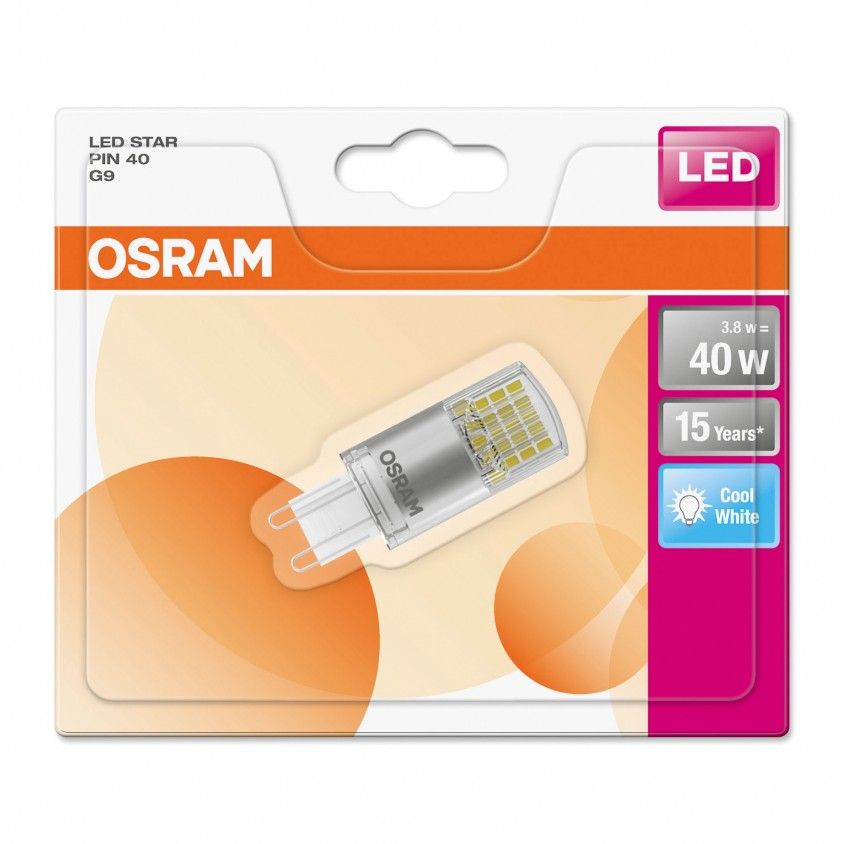 Lâmpada LED Osram Star Pin CL 40 G9 3.8W 470Lm Lâmpada LED Osram Star Pin CL 40 G9 3.8W 470Lm