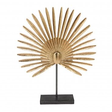 Folha de Palma Decorativa Dourada