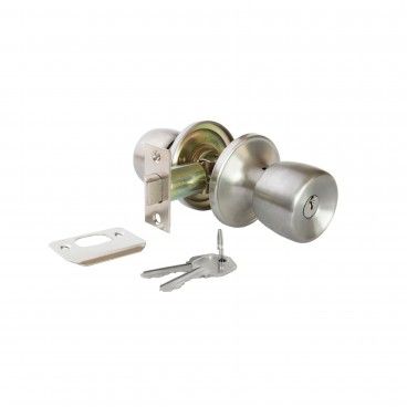 Fechadura Tubular Chave/Botao Inox