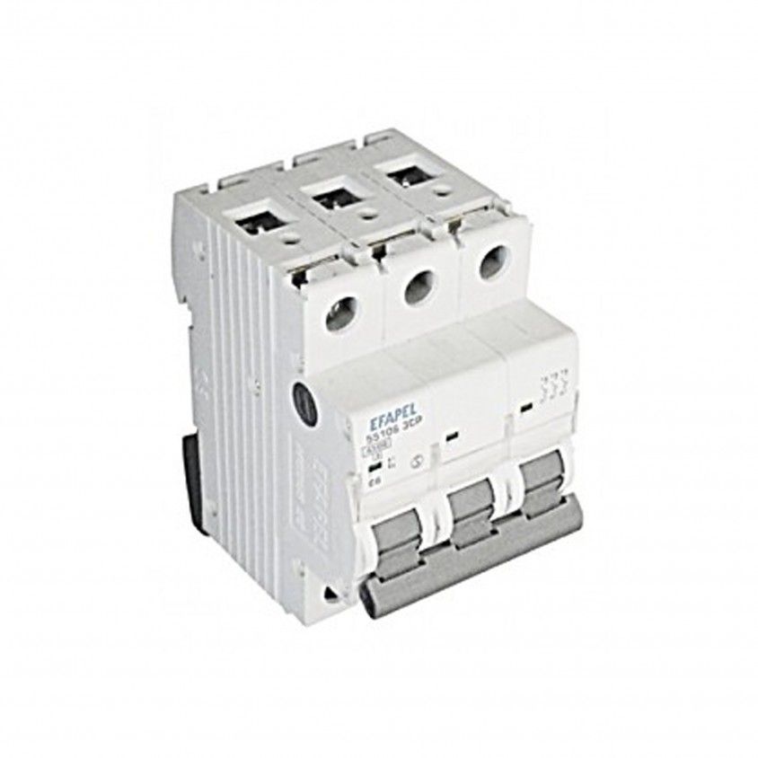 Disjuntor Magnetotrmico 3P - 4.5kA 230/400V - 50/60Hz 6A Efapel Modus 55