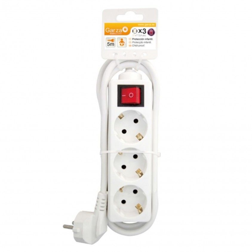 Extens�o Base Garza 3 Tomadas Pi com Interruptor 1,5mm