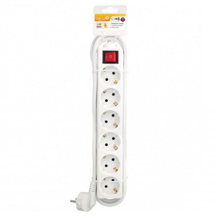 Extenso Base Garza 6 Tomadas Pi com Interruptor 1,5mm