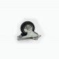 Roda Industrial Giratria com Base Retangular com Travo 75mm