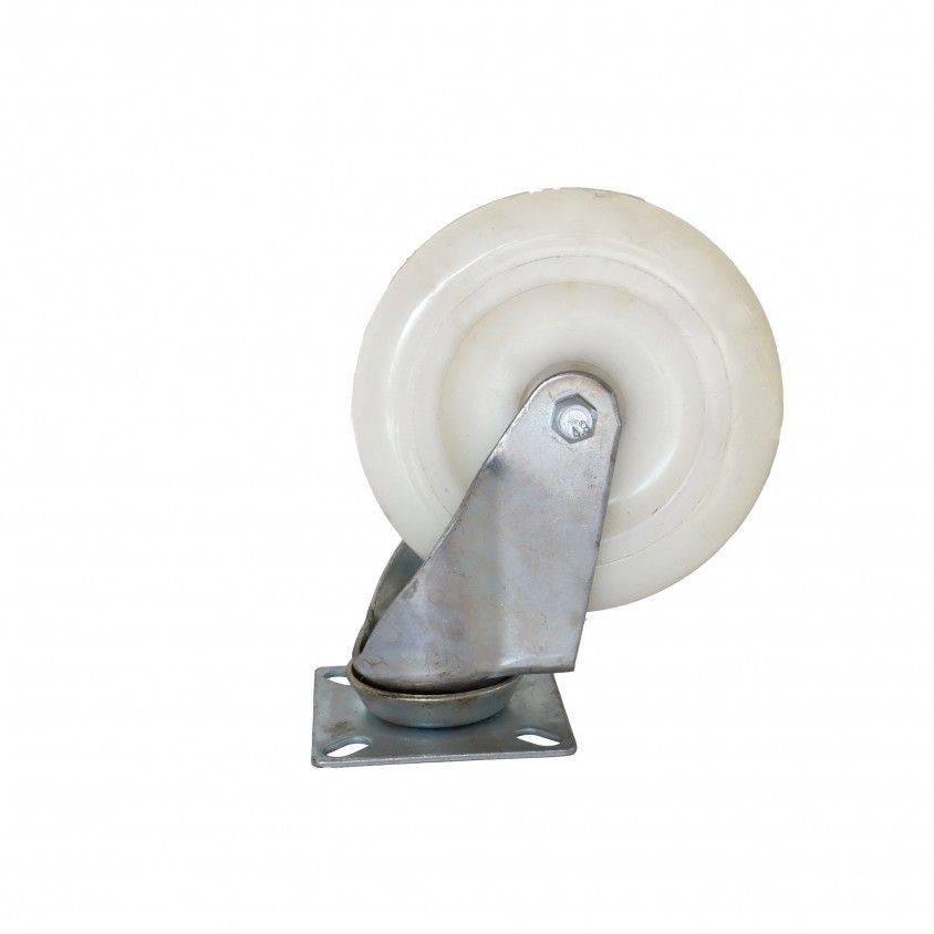 Roda Industrial Giratria de Nylon sem Travo 125mm