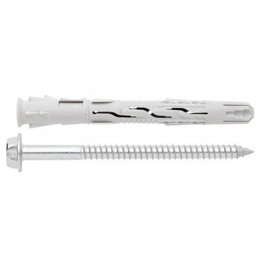 Bucha Universal de Nylon de Alto Rendimento com Parafuso Cabea Sextavada 2un