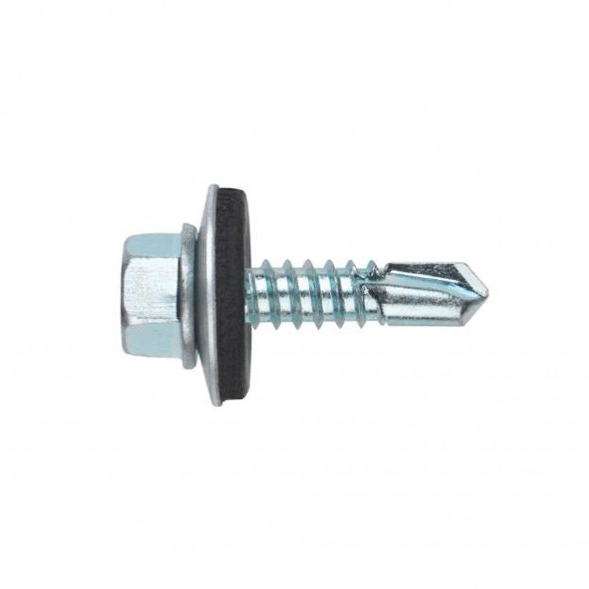 Parafuso Autoperfurante de Cabea Sextavada com Anilha Estampada DIN-7504-K Montado com Anilha de A
