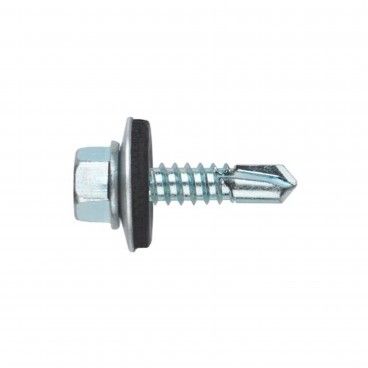 Parafuso Autoperfurante de Cabea Sextavada com Anilha Estampada DIN-7504-K Montado com Anilha de A