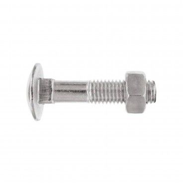 Parafuso de Cabea Redonda Pescoo Quadrado e Porca Sextavada 603/934 Zincado 25un