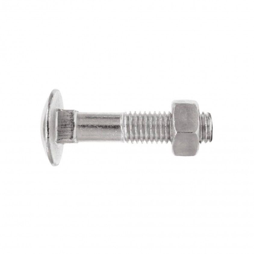 Parafuso de Cabeça Redonda Pescoço Quadrado e Porca Sextavada 603/934 Zincado 8un Parafuso de Cabeça Redonda Pescoço Quadrado e Porca Sextavada 603/934 Zincado 8un