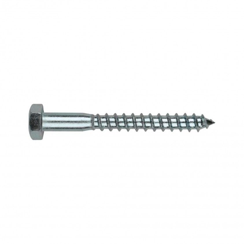 Parafuso com Rosca para Madeira e Aglomerado Cabeça Sextavada DIN-571 30un Parafuso com Rosca para Madeira e Aglomerado Cabeça Sextavada DIN-571 30un