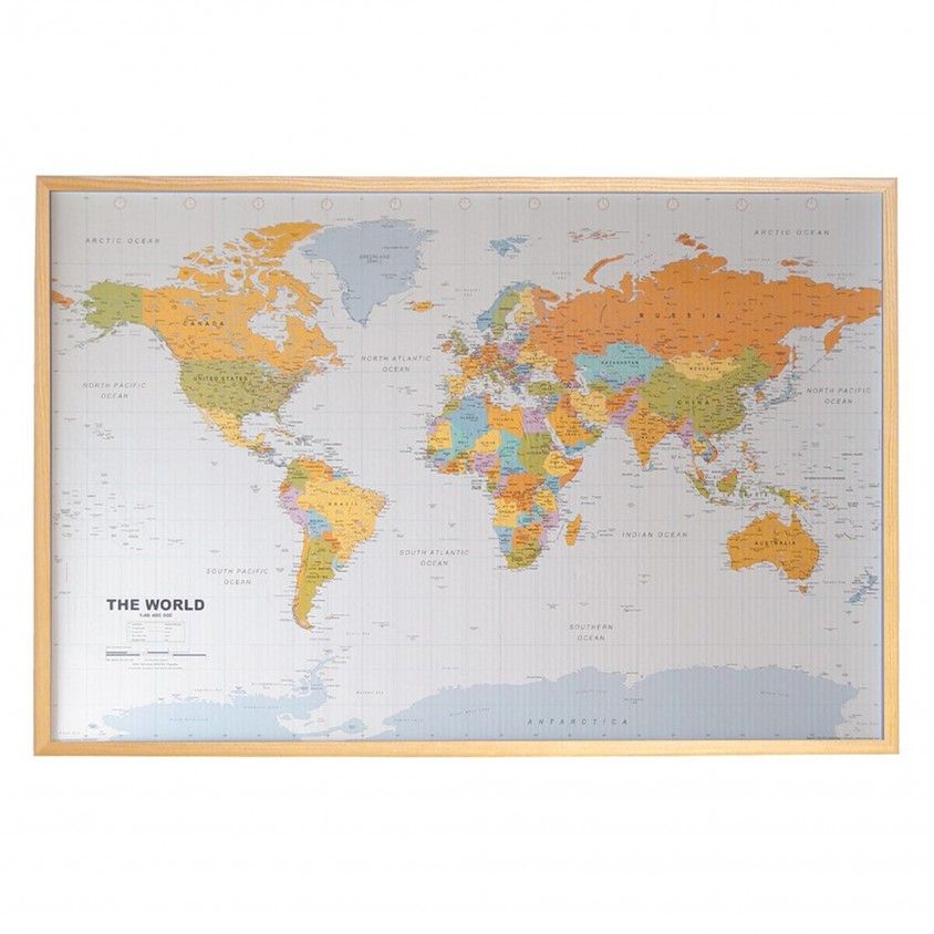 Quadro de Cortia Mapa Mundo