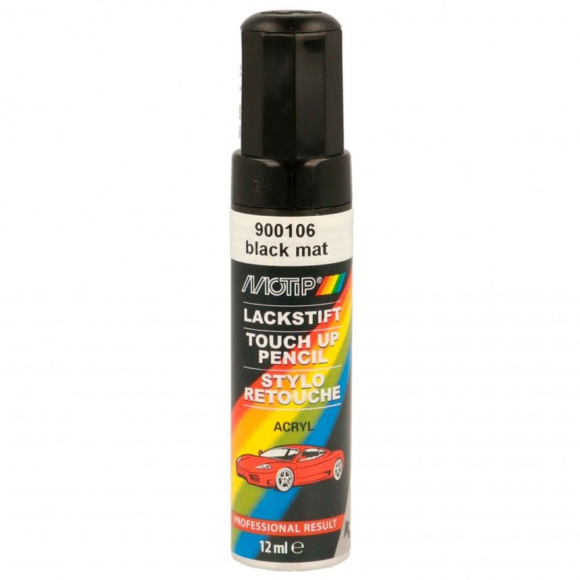 Retocador Preto Mate Metalizado 0900106 Motip 12ml