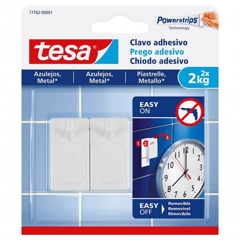Prego Adesivo Tesa Powerstrips para Azulejos at 2kg
