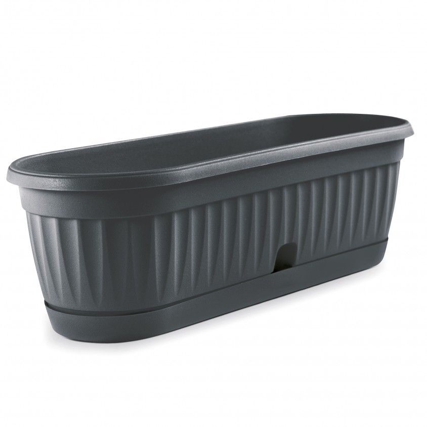 Floreira com Prato 32x11.5x8.5cm 2L