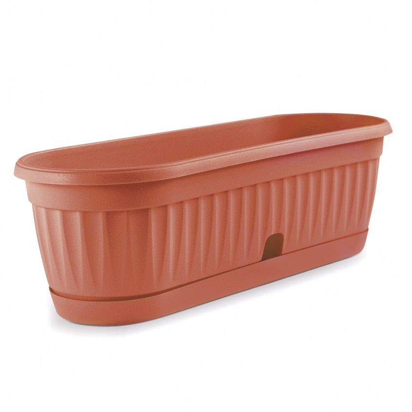 Floreira com Prato 32x11.5x8.5cm 2L