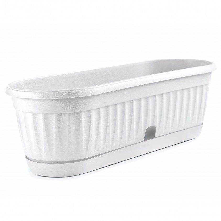 Floreira com Prato 32x11.5x8.5cm 2L
