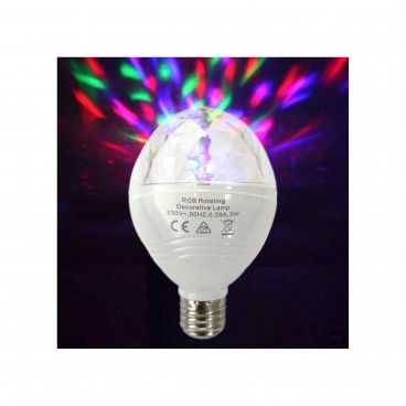 Lmpada Discoteca Led RGB 3W E27 Rotao Multicolor 360