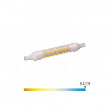 Lmpada Led 9W 1100 Lumens 6400K Lineal R7S 118mm Base Ceramica