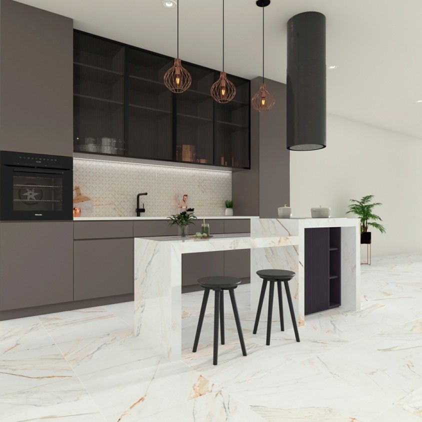 Pavimento Revigres Calacatta Oro Polido Retificado 60x60