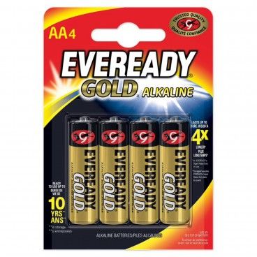 Pilha Alcalina Energizer Eveready Gold LR6 AA 4un