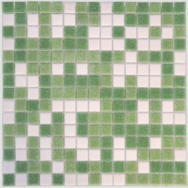 Pastilha Vidro Verde/Branco 32.7x32.7